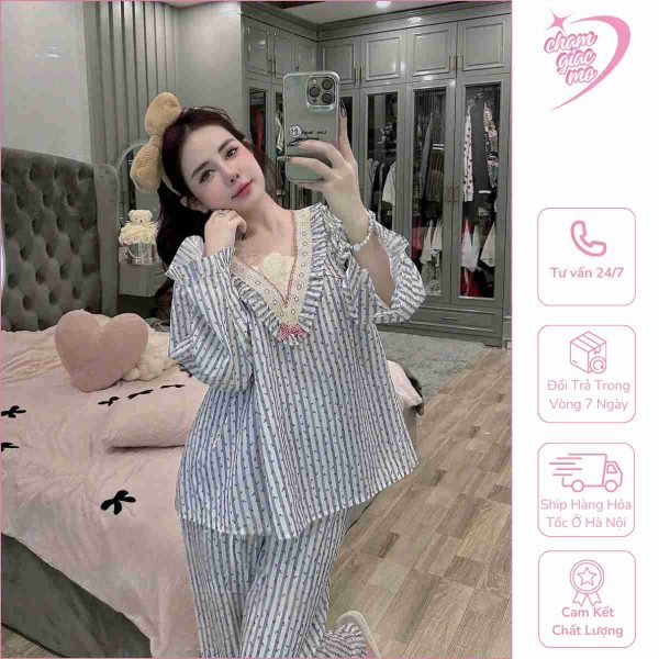 pijama nữ vải cotton