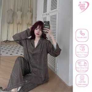 bộ pijama họa tiết khối